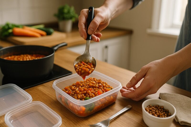 Priprema sočiva sa povrćem u paradajz sosu