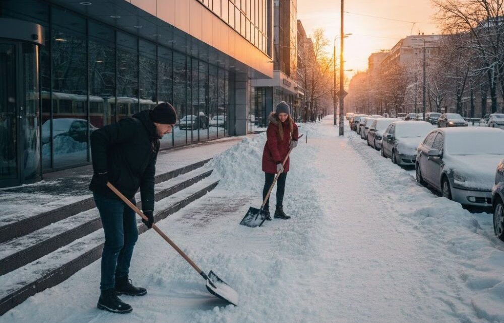 Čišćenje Snega Ispred Firme